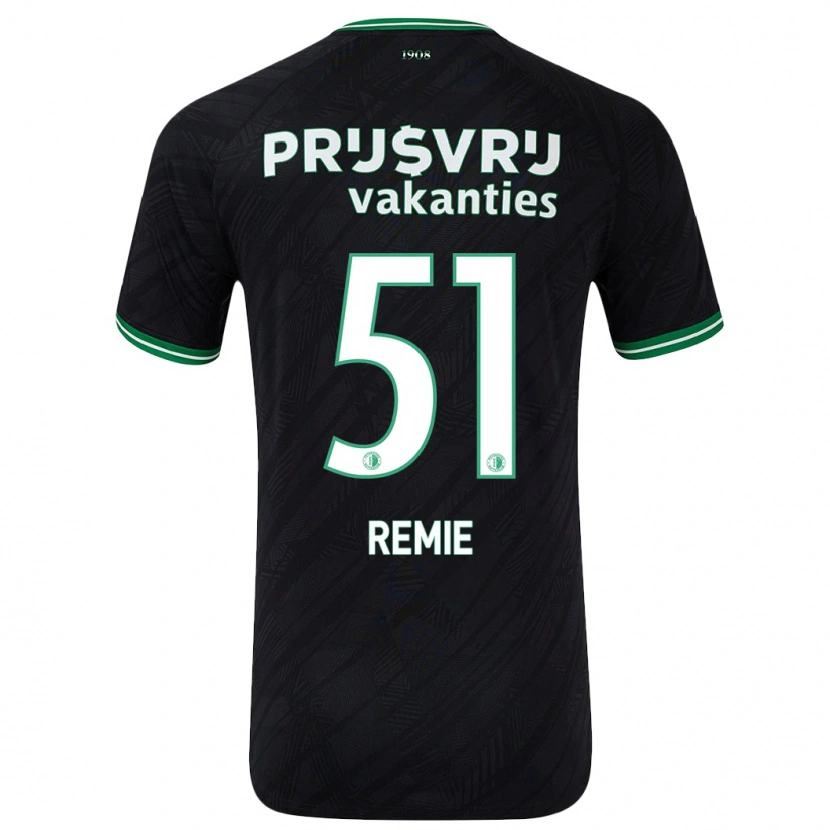 Danxen Kinder Devin Remie #51 Schwarz Grün Auswärtstrikot Trikot 2024/25 T-Shirt