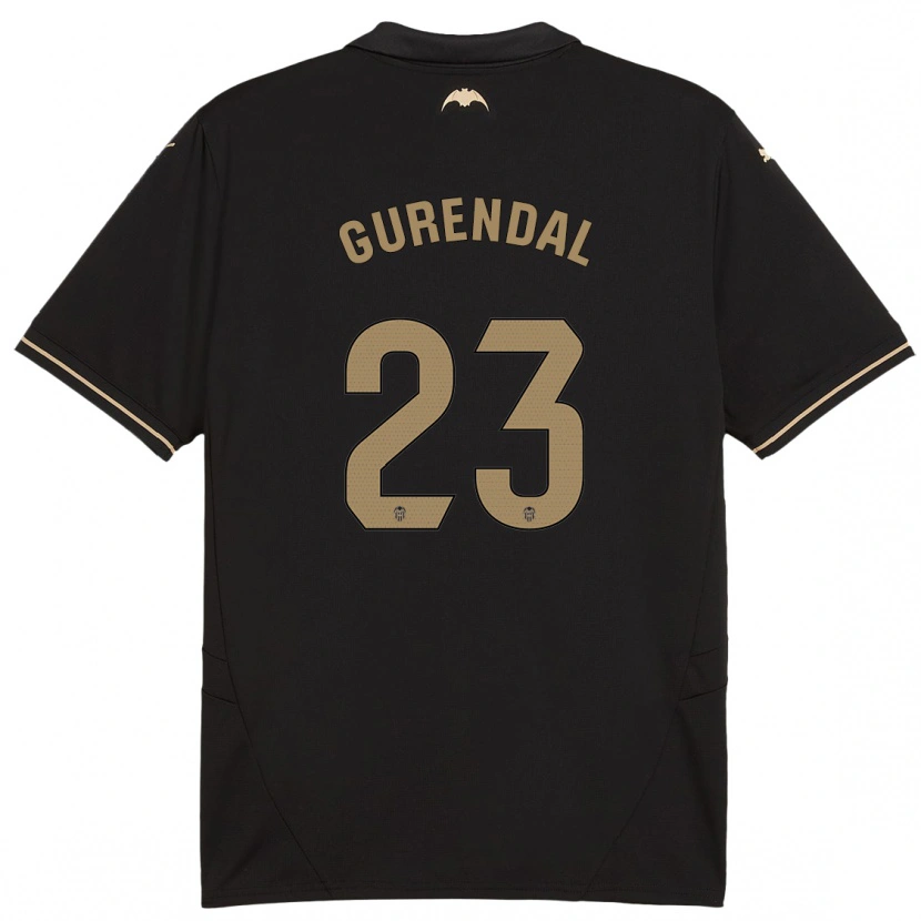 Danxen Kinder Alexander Gurendal #23 Schwarz Auswärtstrikot Trikot 2024/25 T-Shirt