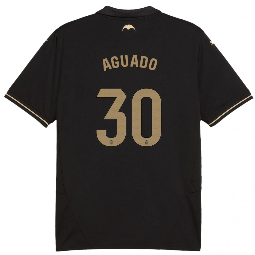 Danxen Kinder Julia Aguado #30 Schwarz Auswärtstrikot Trikot 2024/25 T-Shirt