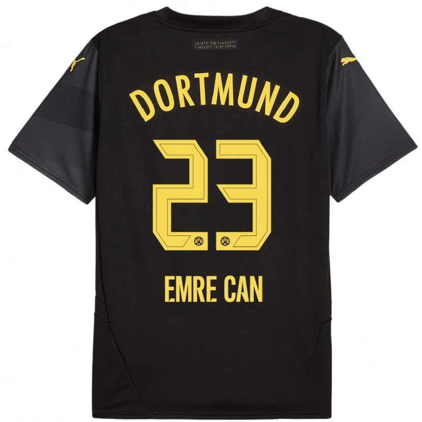 Danxen Kinder Emre Can #23 Schwarz Gelb Auswärtstrikot Trikot 2024/25 T-Shirt