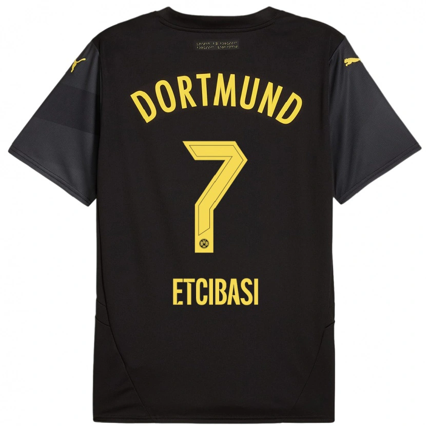 Danxen Kinder Taycan Etcibasi #7 Schwarz Gelb Auswärtstrikot Trikot 2024/25 T-Shirt