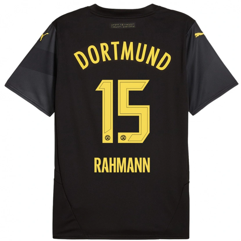 Danxen Kinder Luke Rahmann #15 Schwarz Gelb Auswärtstrikot Trikot 2024/25 T-Shirt
