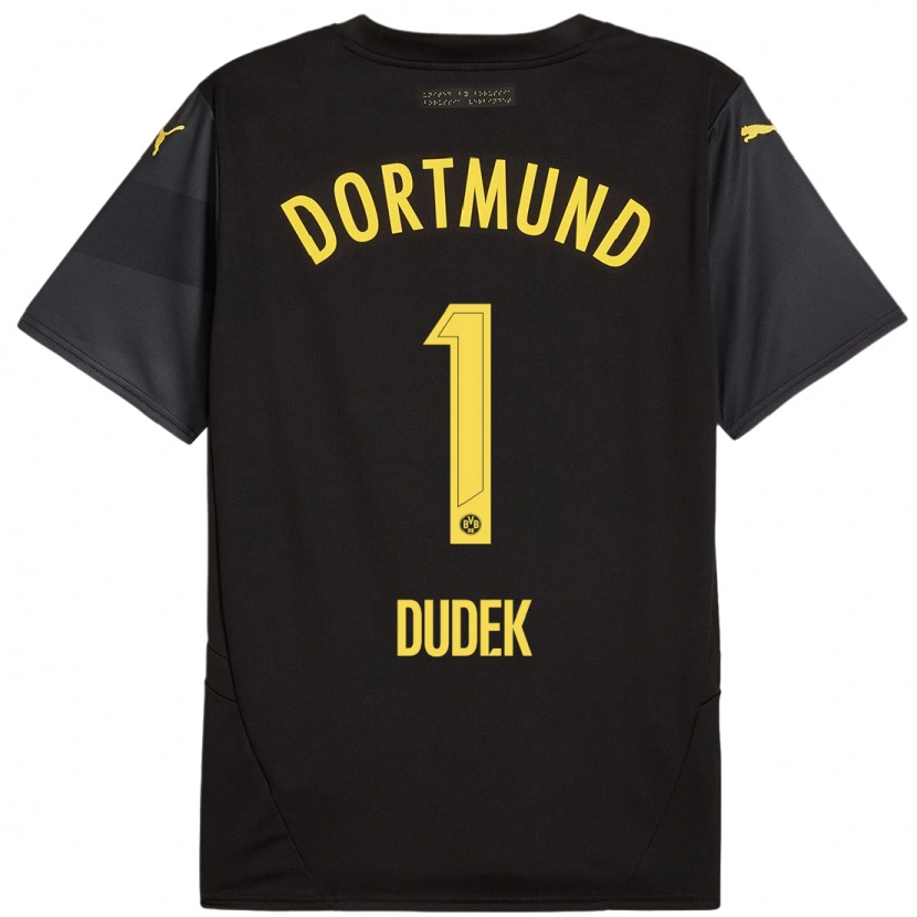 Danxen Kinder Daniel Dudek #1 Schwarz Gelb Auswärtstrikot Trikot 2024/25 T-Shirt