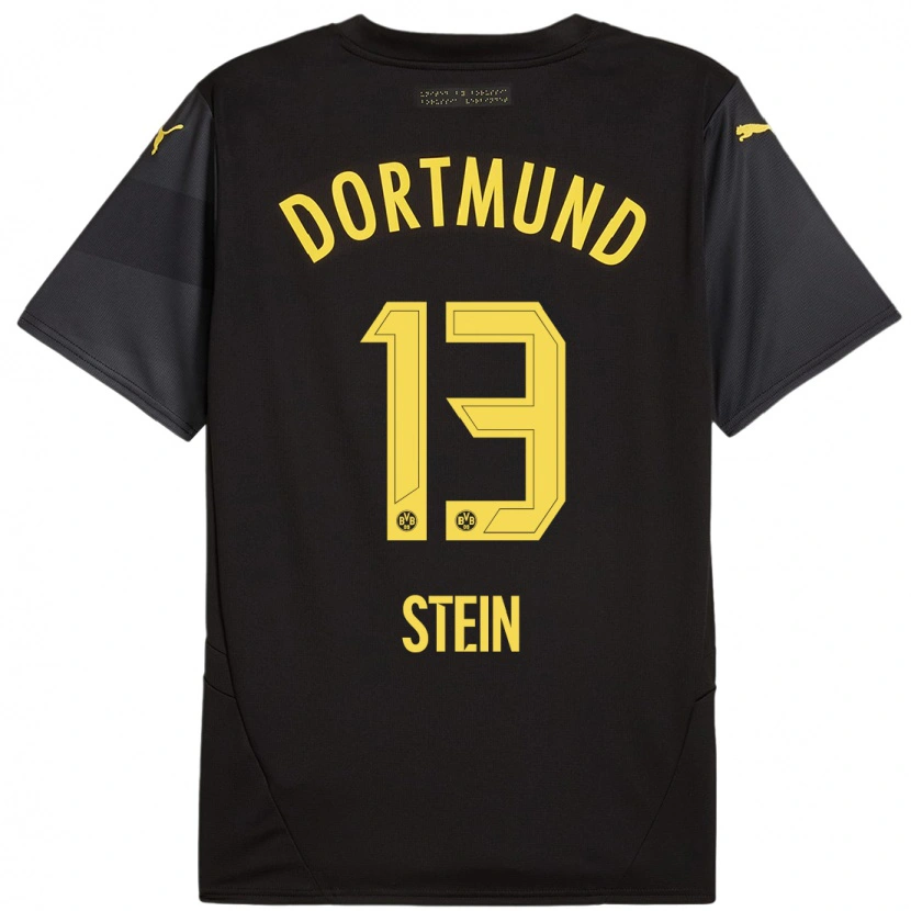 Danxen Kinder Daniel Stein #13 Schwarz Gelb Auswärtstrikot Trikot 2024/25 T-Shirt