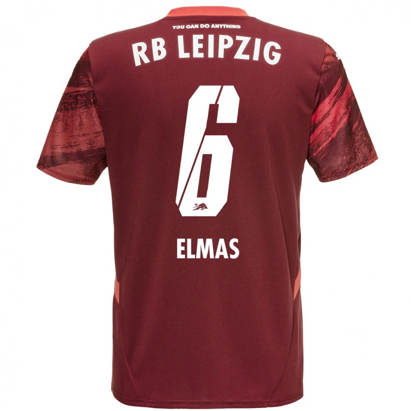 Danxen Kinder Eljif Elmas #6 Burgunderrot Auswärtstrikot Trikot 2024/25 T-Shirt