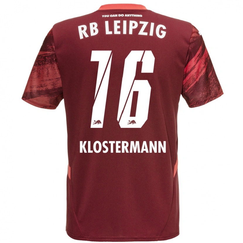 Danxen Kinder Lukas Klostermann #16 Burgunderrot Auswärtstrikot Trikot 2024/25 T-Shirt