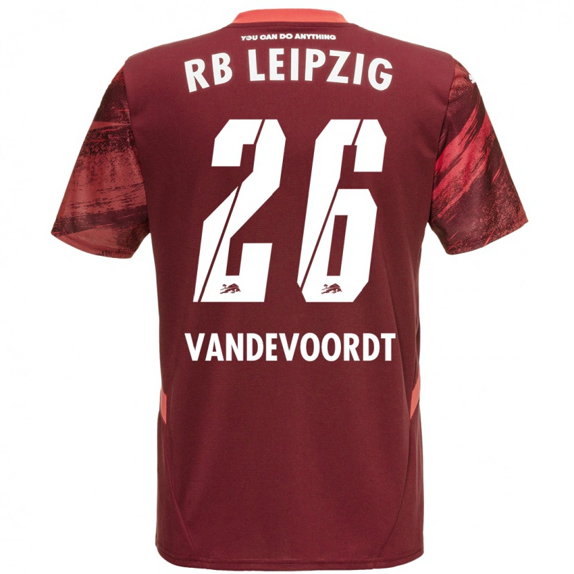 Danxen Kinder Maarten Vandevoordt #26 Burgunderrot Auswärtstrikot Trikot 2024/25 T-Shirt