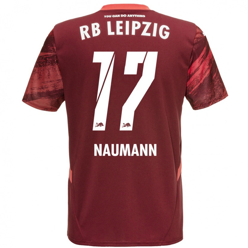 Danxen Kinder Carlos Naumann #17 Burgunderrot Auswärtstrikot Trikot 2024/25 T-Shirt