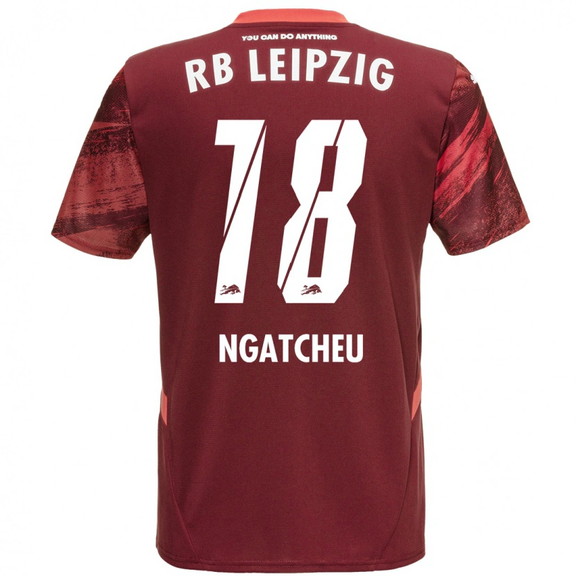 Danxen Kinder Yohan Ngatcheu #18 Burgunderrot Auswärtstrikot Trikot 2024/25 T-Shirt