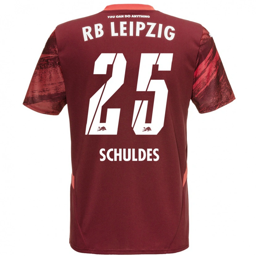 Danxen Kinder Jamie Schuldes #25 Burgunderrot Auswärtstrikot Trikot 2024/25 T-Shirt