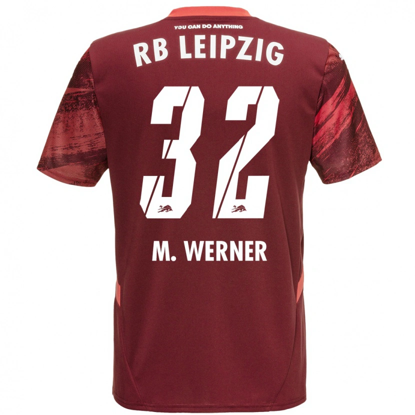 Danxen Kinder Mia Werner #32 Burgunderrot Auswärtstrikot Trikot 2024/25 T-Shirt