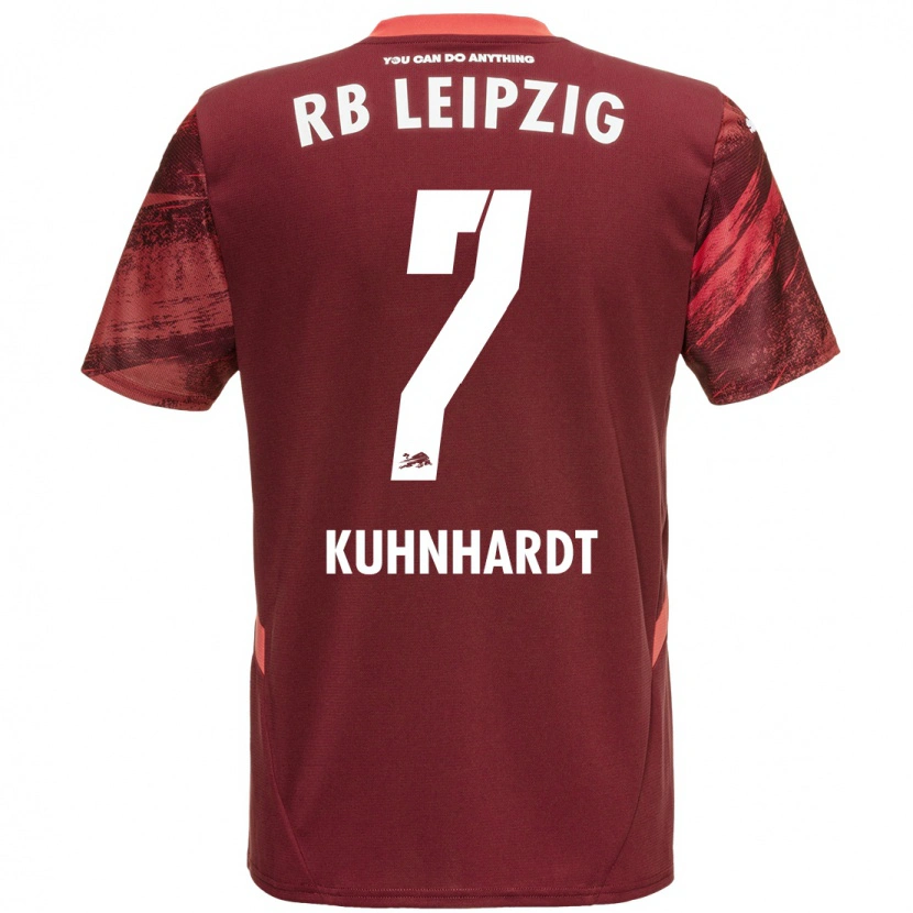 Danxen Kinder Paul Kühnhardt #7 Burgunderrot Auswärtstrikot Trikot 2024/25 T-Shirt