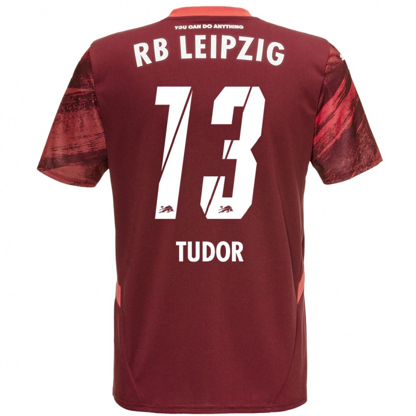Danxen Kinder Aaron Tudor #13 Burgunderrot Auswärtstrikot Trikot 2024/25 T-Shirt