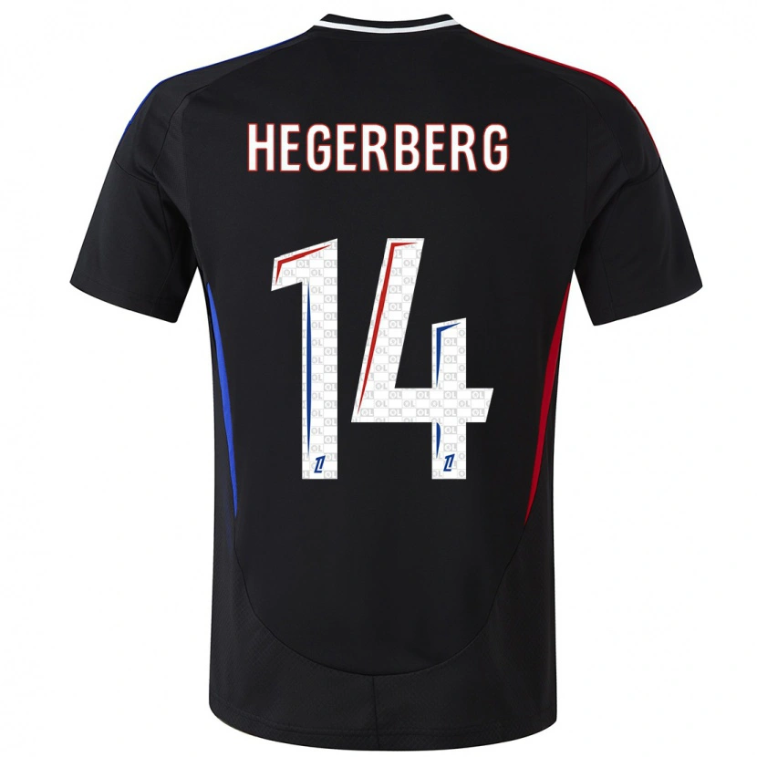 Danxen Kinder Ada Hegerberg #14 Schwarz Auswärtstrikot Trikot 2024/25 T-Shirt