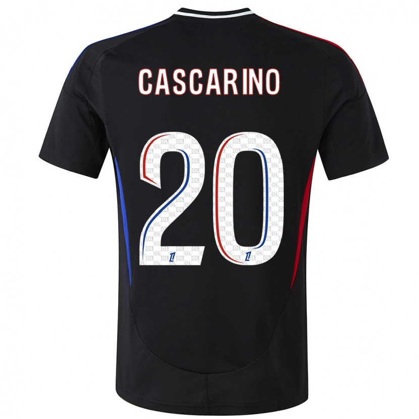 Danxen Kinder Delphine Cascarino #20 Schwarz Auswärtstrikot Trikot 2024/25 T-Shirt