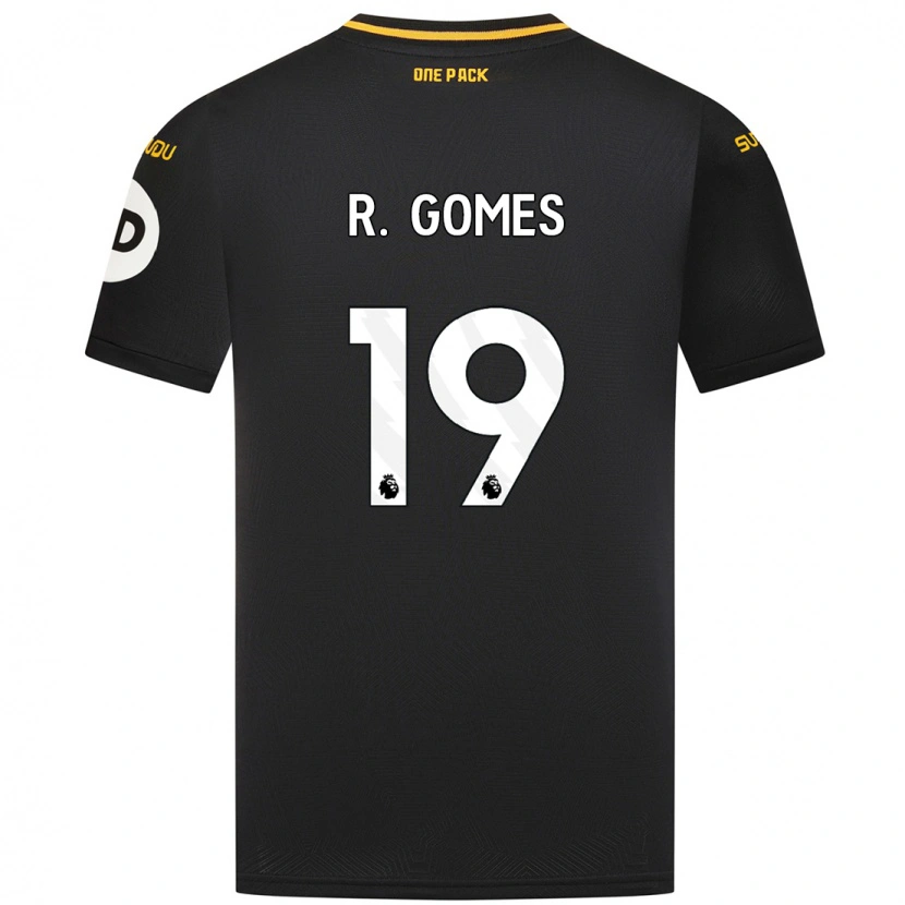 Danxen Kinder Rodrigo Gomes #19 Schwarz Auswärtstrikot Trikot 2024/25 T-Shirt