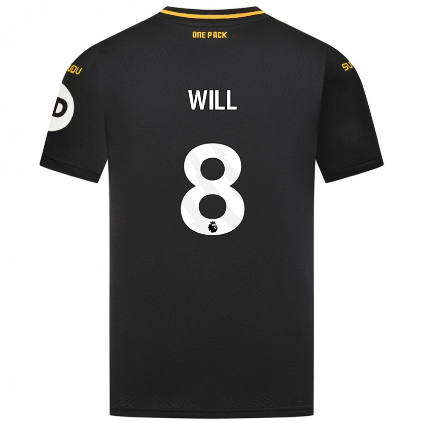 Danxen Kinder Merrick Will #8 Schwarz Auswärtstrikot Trikot 2024/25 T-Shirt