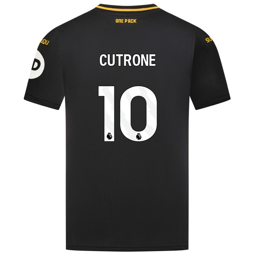 Danxen Kinder Patrick Cutrone #10 Schwarz Auswärtstrikot Trikot 2024/25 T-Shirt