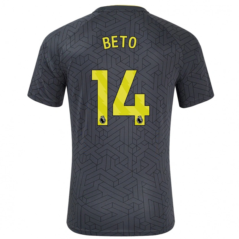 Danxen Kinder Beto #14 Schwarz Gelb Auswärtstrikot Trikot 2024/25 T-Shirt