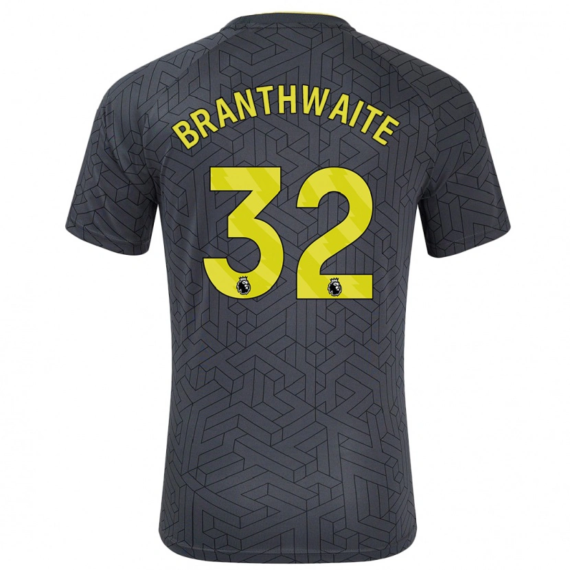 Danxen Kinder Jarrad Branthwaite #32 Schwarz Gelb Auswärtstrikot Trikot 2024/25 T-Shirt