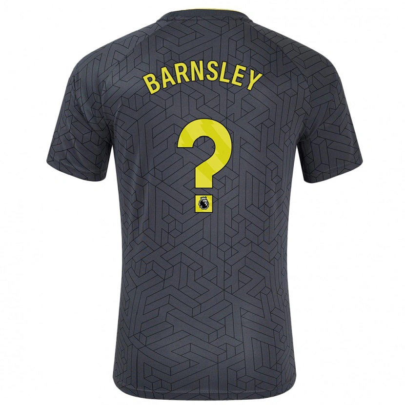 Danxen Kinder Fraser Barnsley #0 Schwarz Gelb Auswärtstrikot Trikot 2024/25 T-Shirt