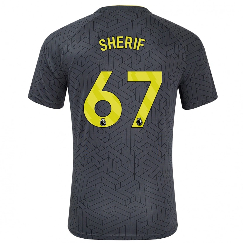 Danxen Kinder Martin Sherif #67 Schwarz Gelb Auswärtstrikot Trikot 2024/25 T-Shirt