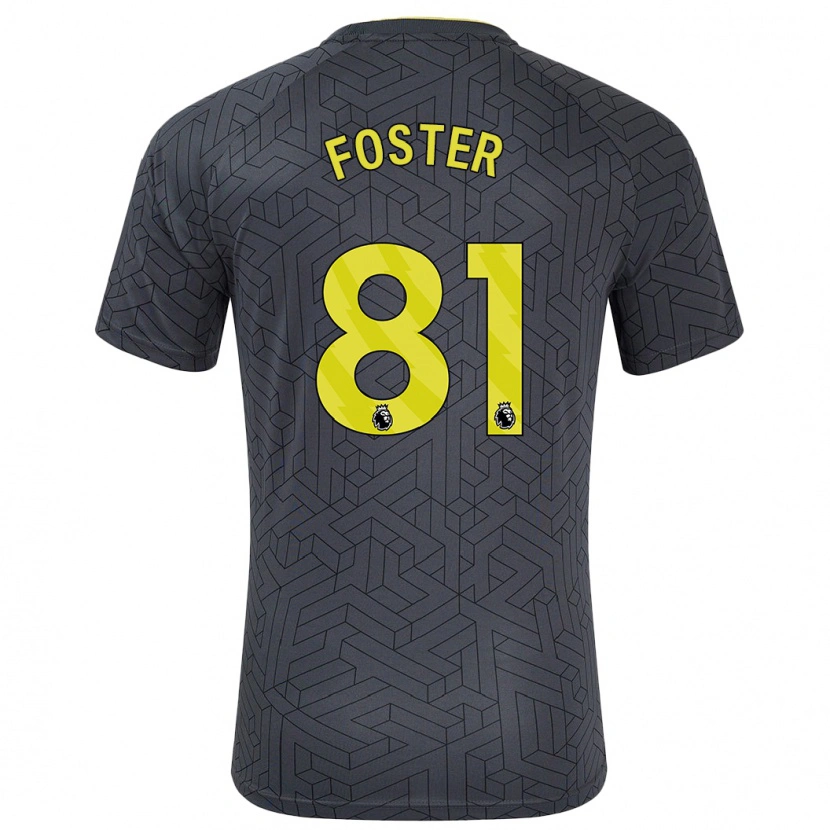Danxen Kinder Harvey Foster #81 Schwarz Gelb Auswärtstrikot Trikot 2024/25 T-Shirt