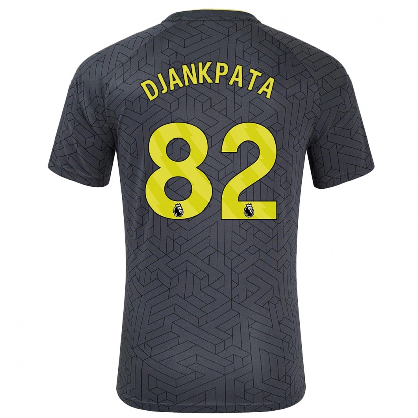 Danxen Kinder Halid Djankpata #82 Schwarz Gelb Auswärtstrikot Trikot 2024/25 T-Shirt