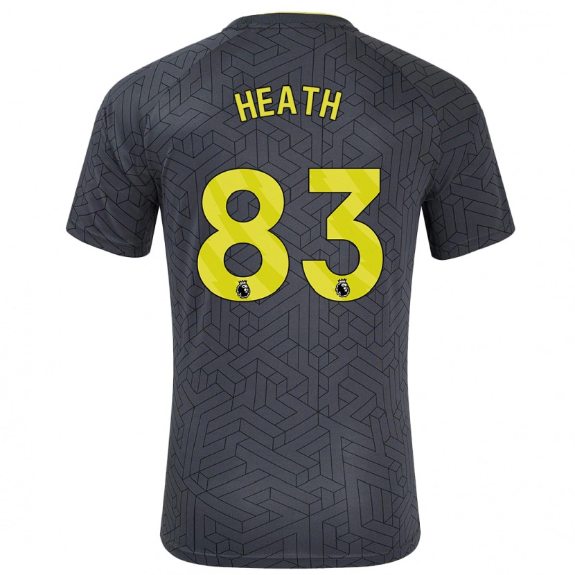 Danxen Kinder Isaac Heath #83 Schwarz Gelb Auswärtstrikot Trikot 2024/25 T-Shirt
