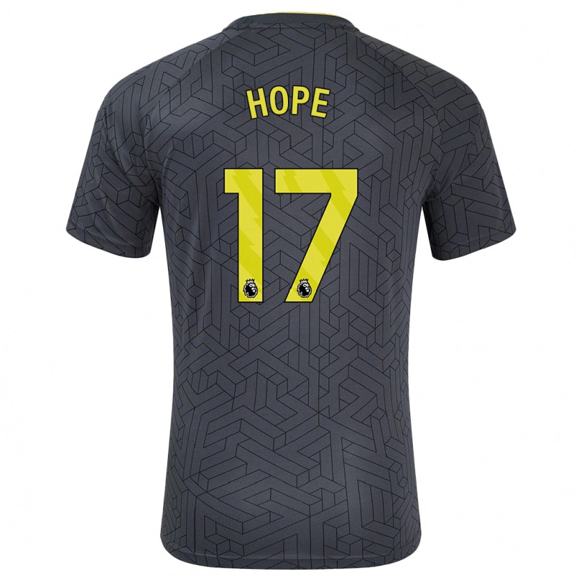 Danxen Kinder Lucy Hope #17 Schwarz Gelb Auswärtstrikot Trikot 2024/25 T-Shirt