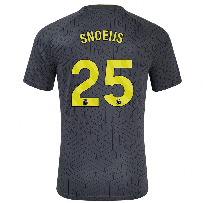 Danxen Kinder Katja Snoeijs #25 Schwarz Gelb Auswärtstrikot Trikot 2024/25 T-Shirt