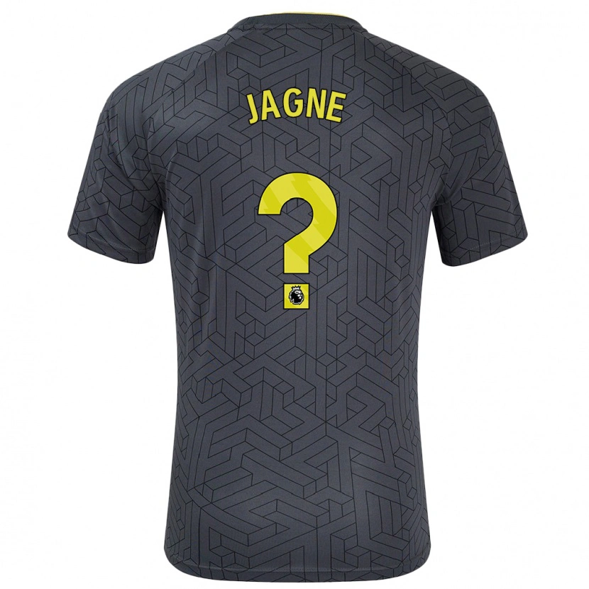 Danxen Kinder Imam Jagne #0 Schwarz Gelb Auswärtstrikot Trikot 2024/25 T-Shirt