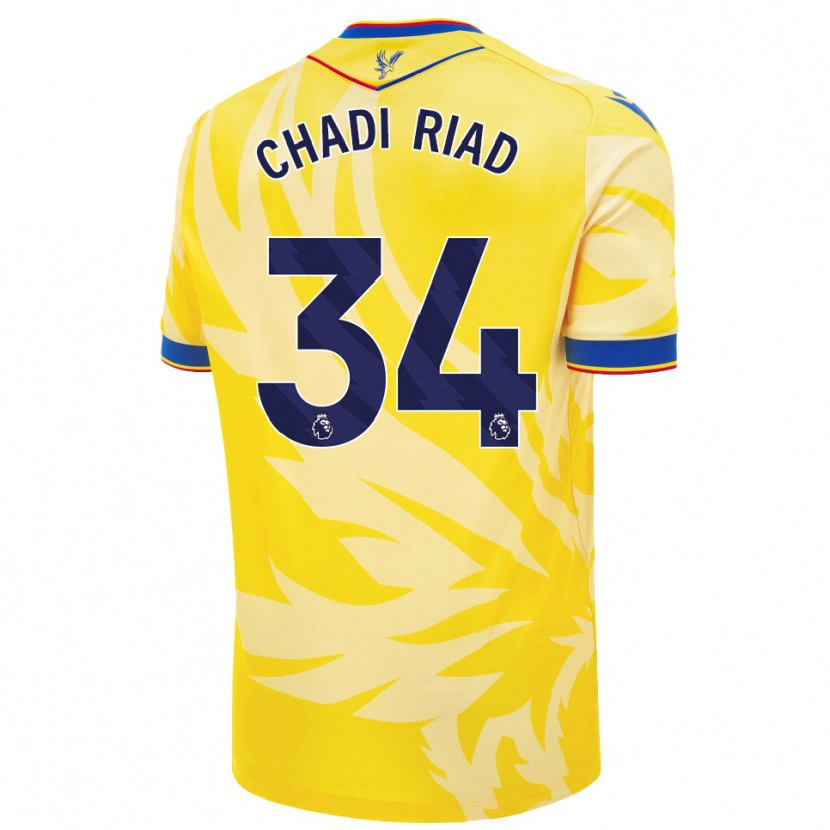 Danxen Kinder Chadi Riad #34 Gelb Auswärtstrikot Trikot 2024/25 T-Shirt