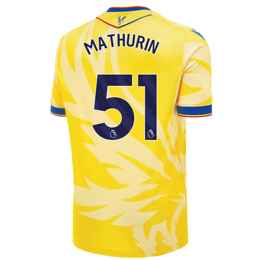 Danxen Kinder Roshaun Mathurin #51 Gelb Auswärtstrikot Trikot 2024/25 T-Shirt