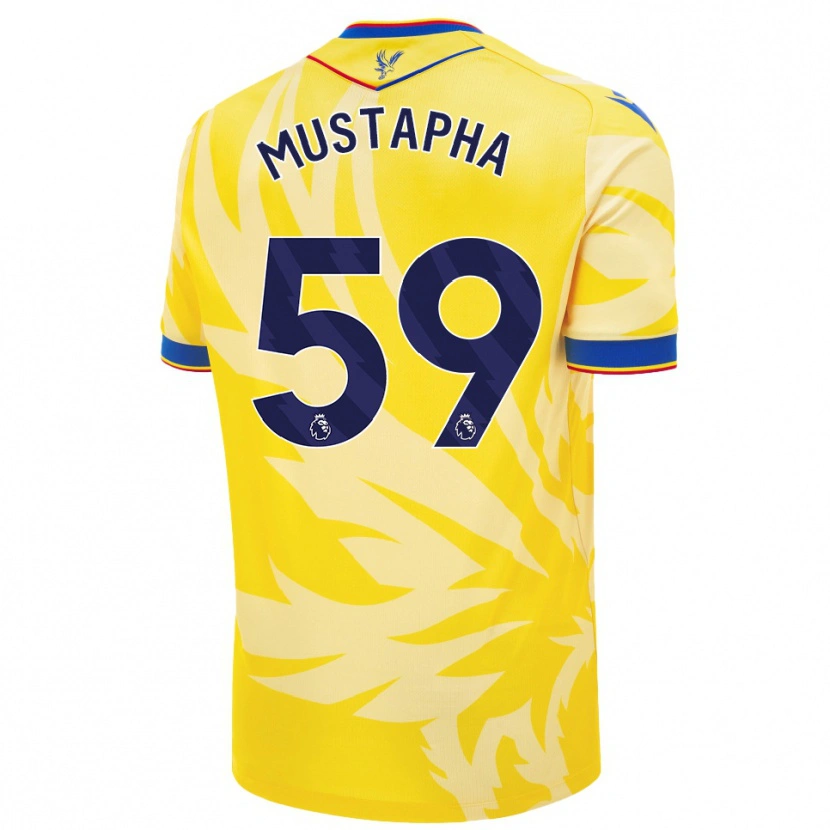 Danxen Kinder Hindolo Mustapha #59 Gelb Auswärtstrikot Trikot 2024/25 T-Shirt
