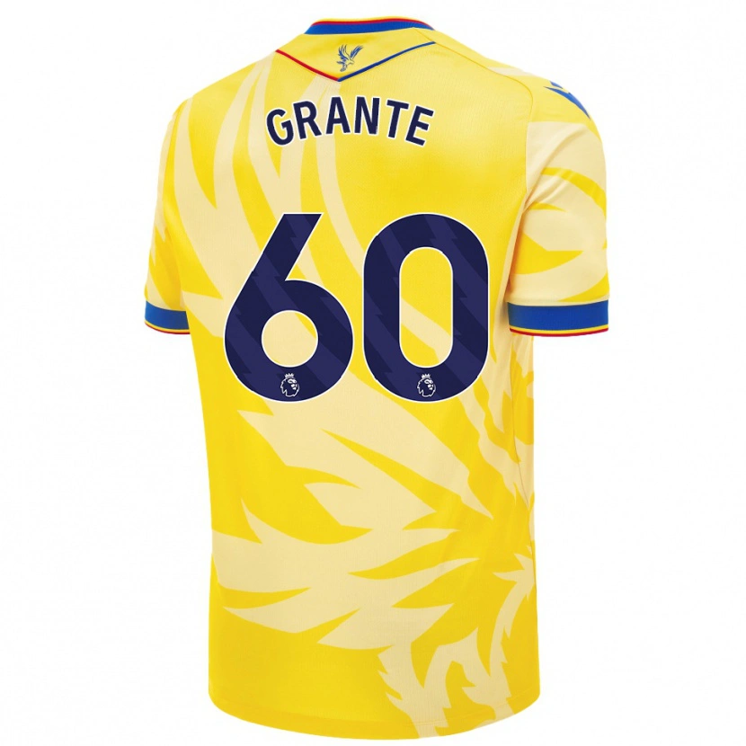 Danxen Kinder Jake Grante #60 Gelb Auswärtstrikot Trikot 2024/25 T-Shirt