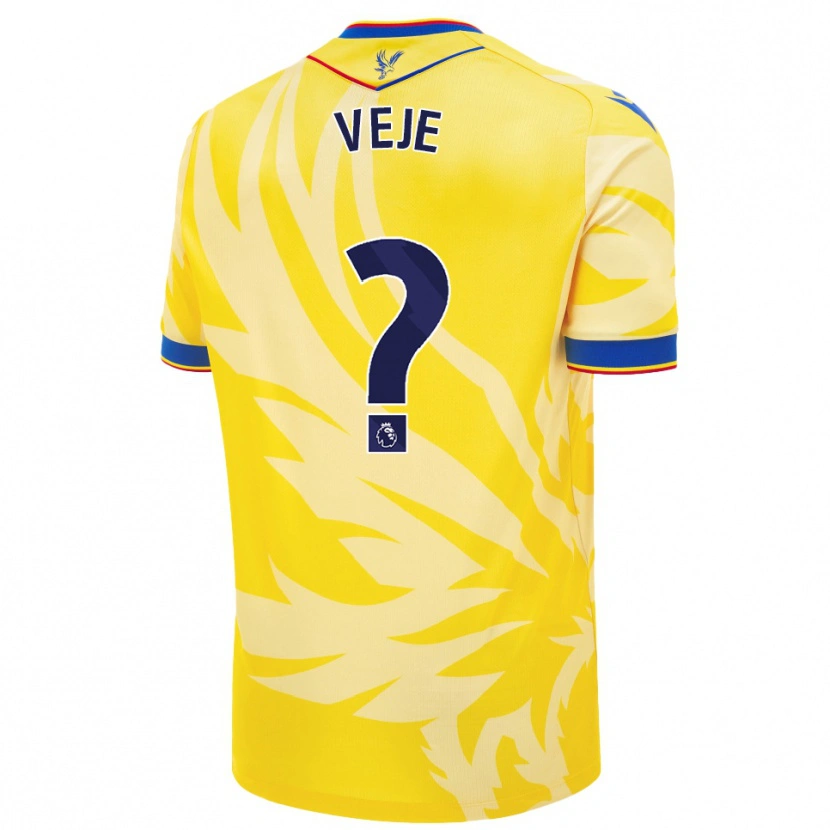 Danxen Kinder Katrine Veje #0 Gelb Auswärtstrikot Trikot 2024/25 T-Shirt