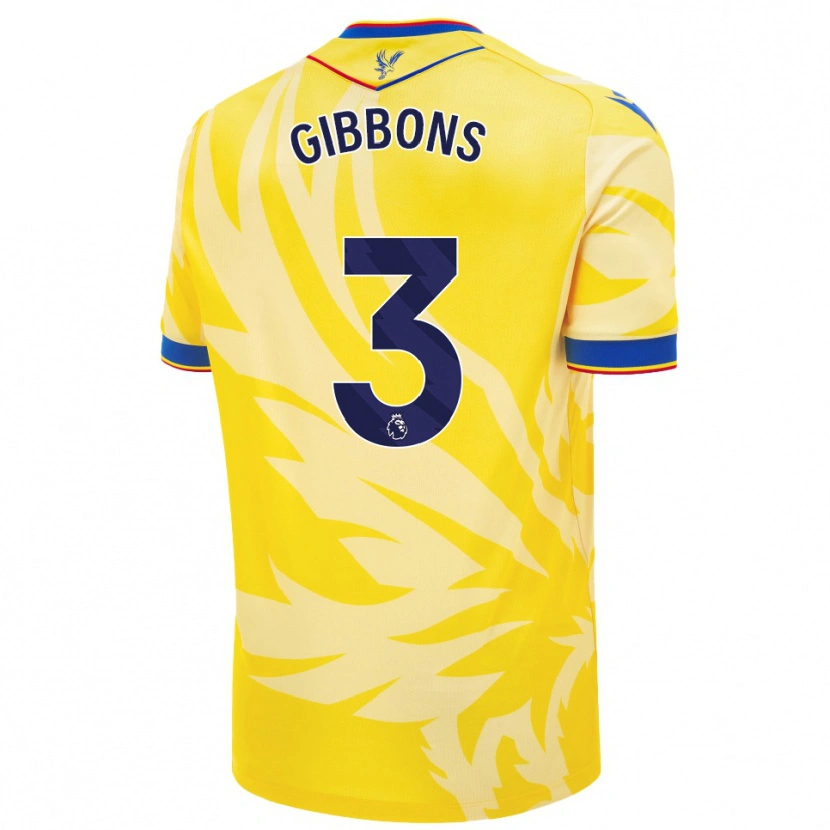 Danxen Kinder Felicity Gibbons #3 Gelb Auswärtstrikot Trikot 2024/25 T-Shirt