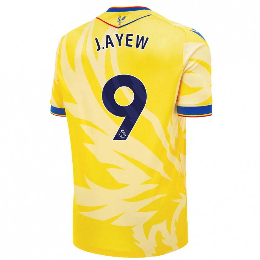 Danxen Kinder Jordan Ayew #9 Gelb Auswärtstrikot Trikot 2024/25 T-Shirt