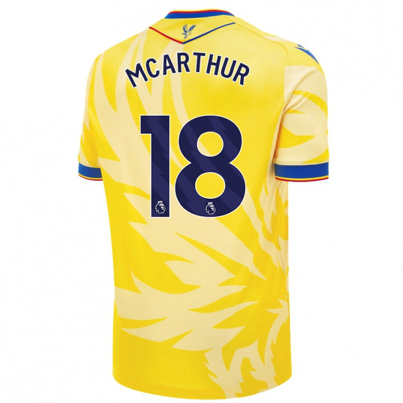 Danxen Kinder James Mcarthur #18 Gelb Auswärtstrikot Trikot 2024/25 T-Shirt