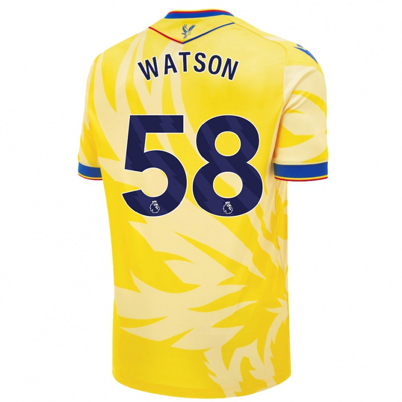 Danxen Kinder Noah Watson #58 Gelb Auswärtstrikot Trikot 2024/25 T-Shirt