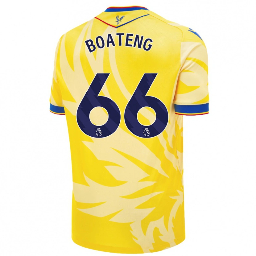 Danxen Kinder David Boateng #66 Gelb Auswärtstrikot Trikot 2024/25 T-Shirt