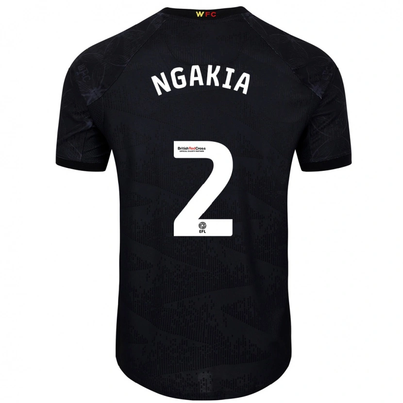 Danxen Kinder Jeremy Ngakia #2 Schwarz Weiß Auswärtstrikot Trikot 2024/25 T-Shirt