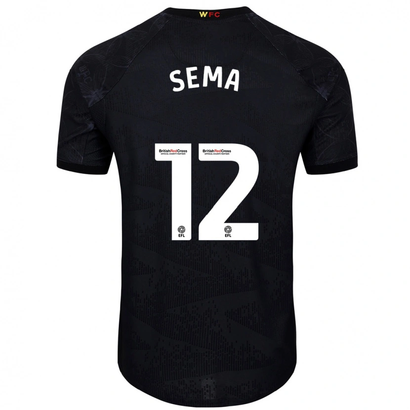 Danxen Kinder Ken Sema #12 Schwarz Weiß Auswärtstrikot Trikot 2024/25 T-Shirt