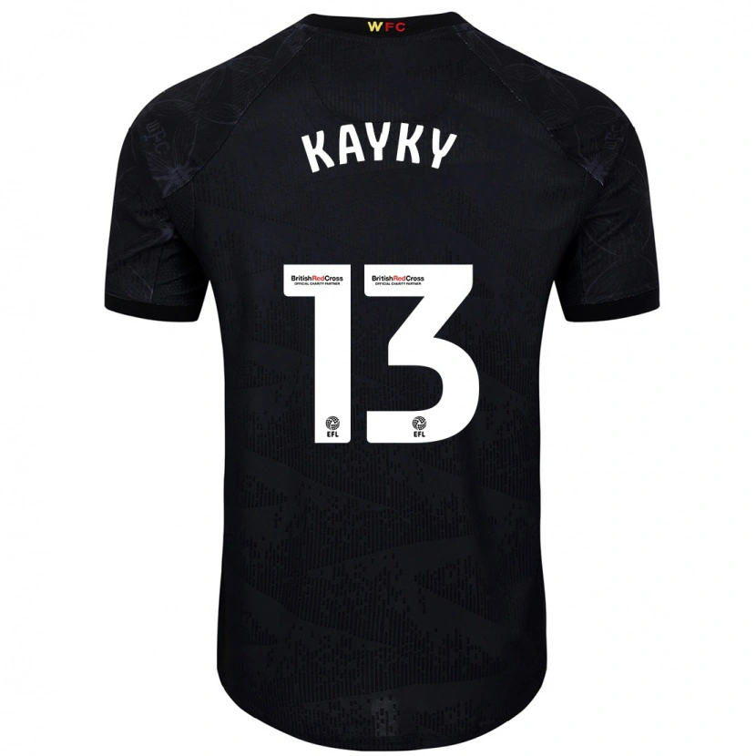 Danxen Kinder Kayky Almeida #13 Schwarz Weiß Auswärtstrikot Trikot 2024/25 T-Shirt