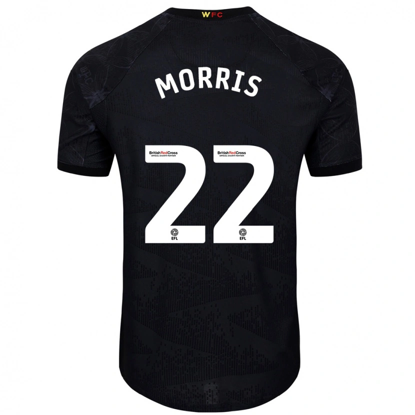 Danxen Kinder James Morris #22 Schwarz Weiß Auswärtstrikot Trikot 2024/25 T-Shirt