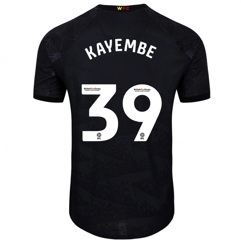 Danxen Kinder Edo Kayembe #39 Schwarz Weiß Auswärtstrikot Trikot 2024/25 T-Shirt