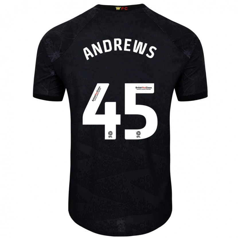 Danxen Kinder Ryan Andrews #45 Schwarz Weiß Auswärtstrikot Trikot 2024/25 T-Shirt