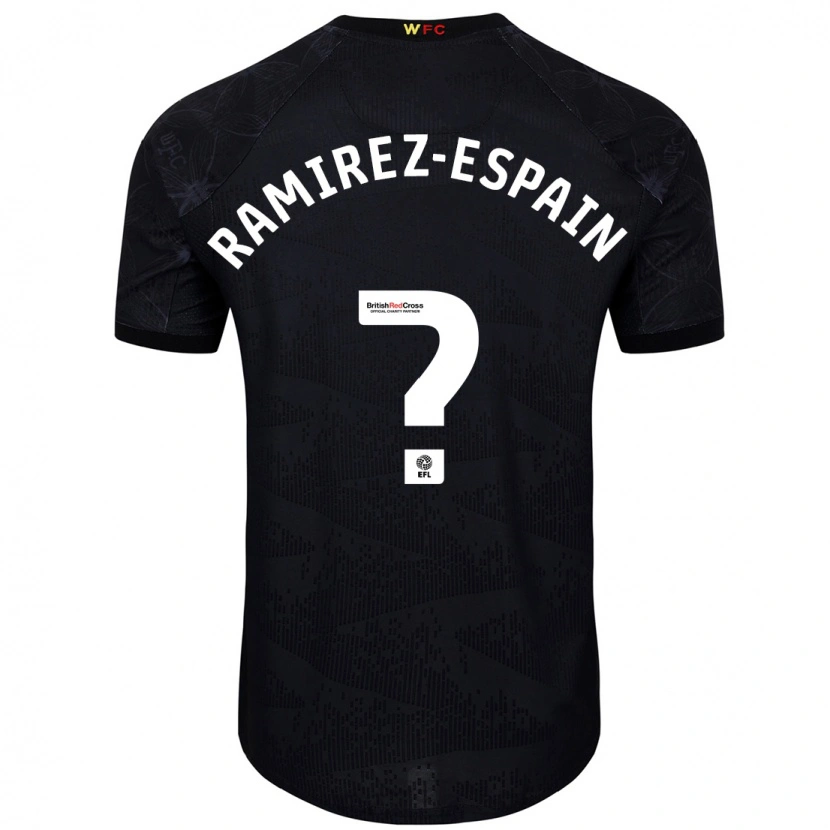 Danxen Kinder Leo Ramirez-Espain #0 Schwarz Weiß Auswärtstrikot Trikot 2024/25 T-Shirt