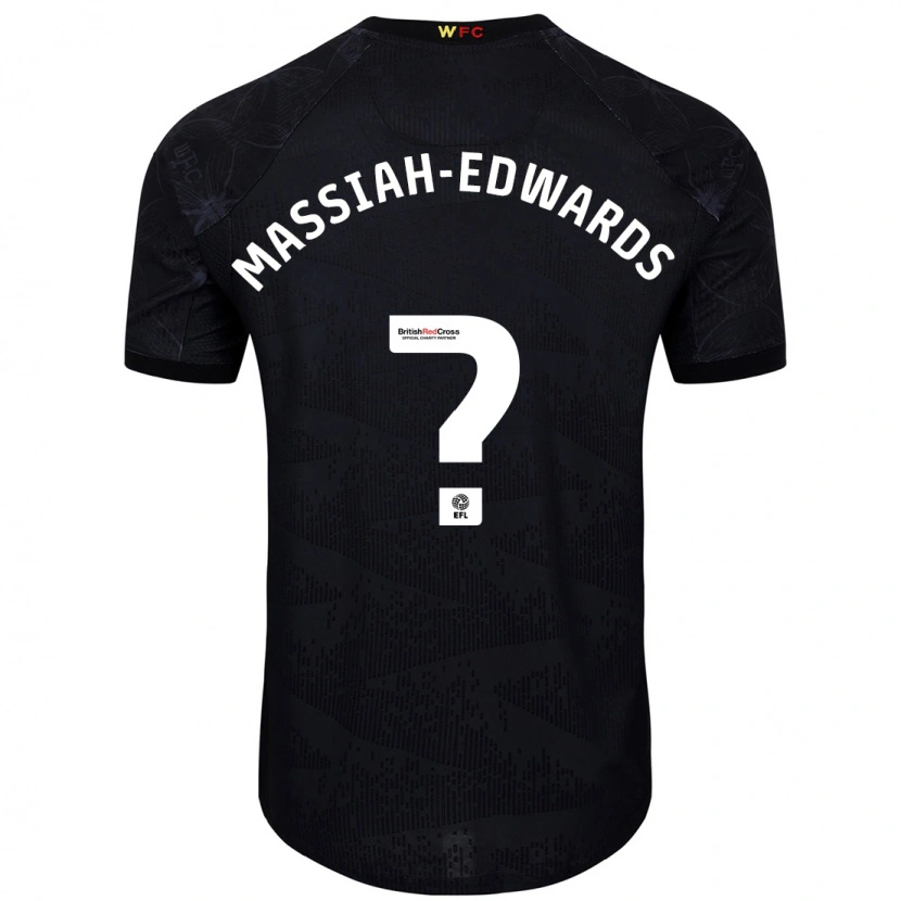 Danxen Kinder Zavier Massiah-Edwards #0 Schwarz Weiß Auswärtstrikot Trikot 2024/25 T-Shirt